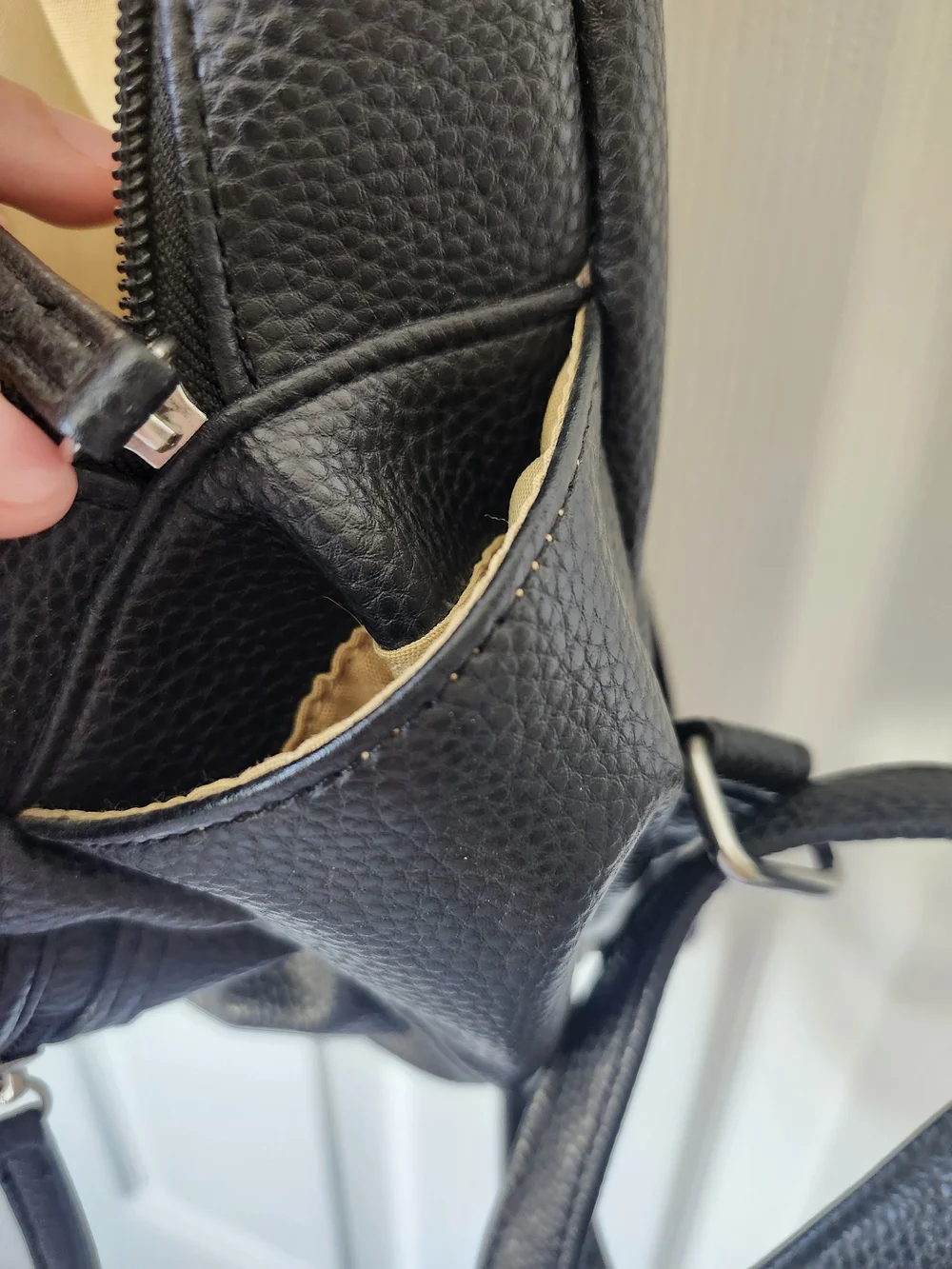 Stone & Co. Black Textured Mini Backpack